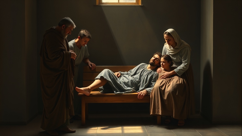 Contemplative healing scene