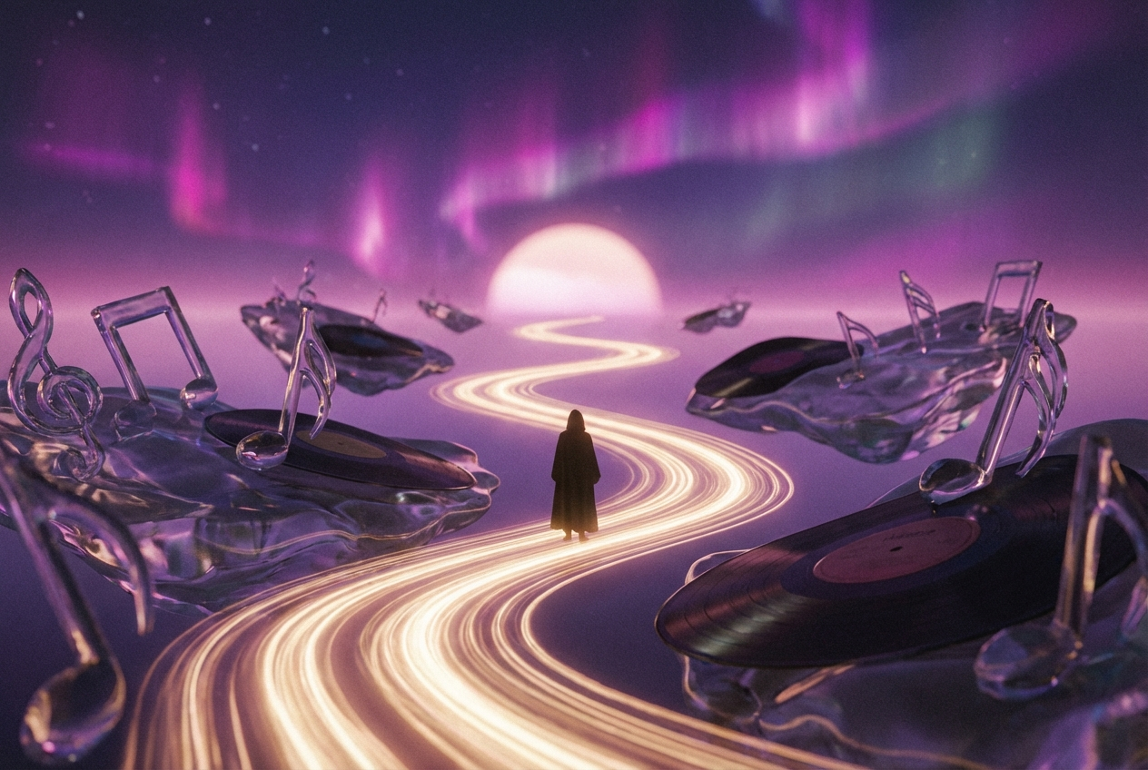 An AI-generated music video scene