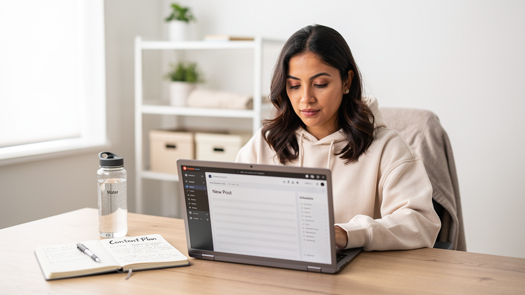 content creator at home office working on how to use chatgpt to make money online for beginners