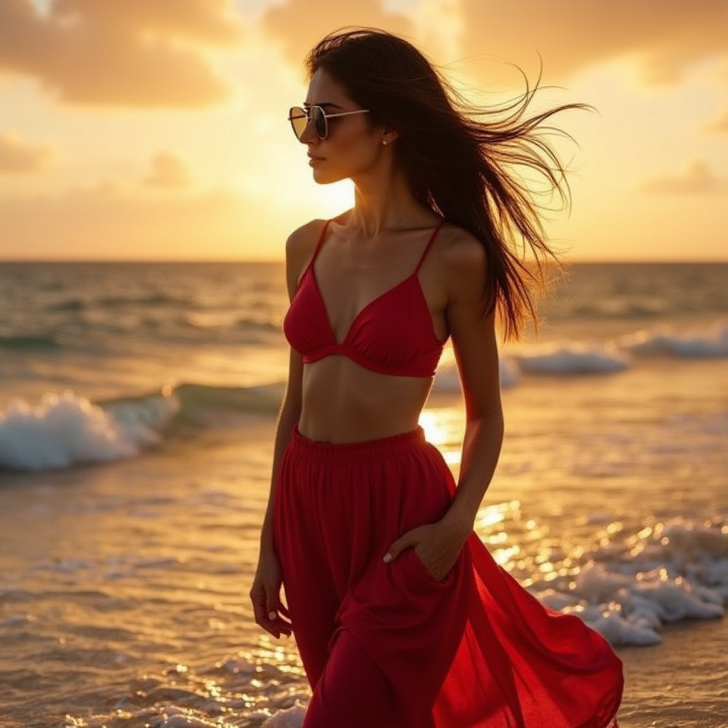 uma-mulher-loira-na-praia-sentada-olhando-por-do-53bl9wuvij