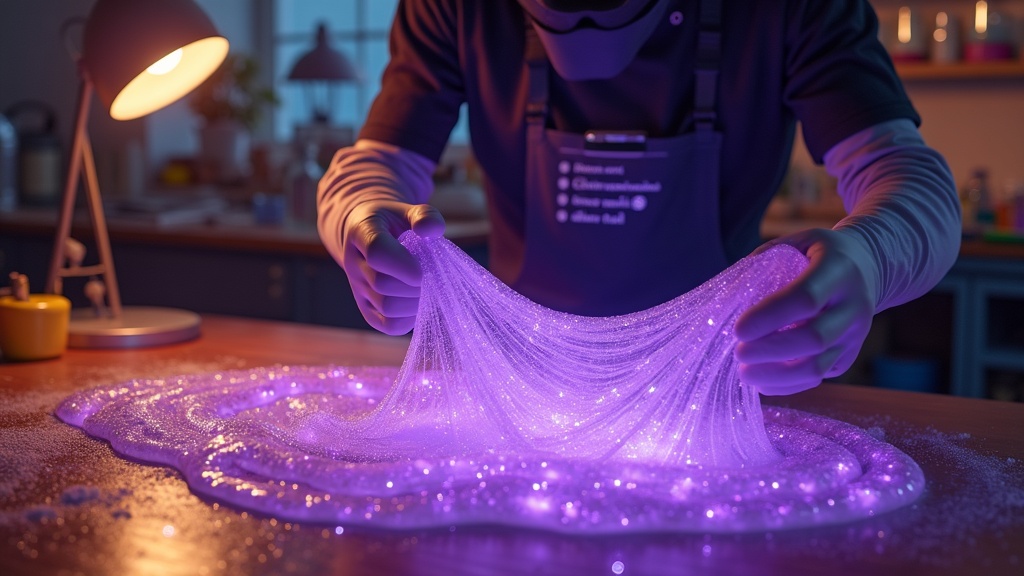 Vista de las herramientas y contenedores de slimes en El laboratorio de slimes Slime Lab