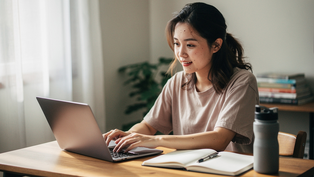 content creator at home office working on 8 easy ai side hustles that actually work in 2026
