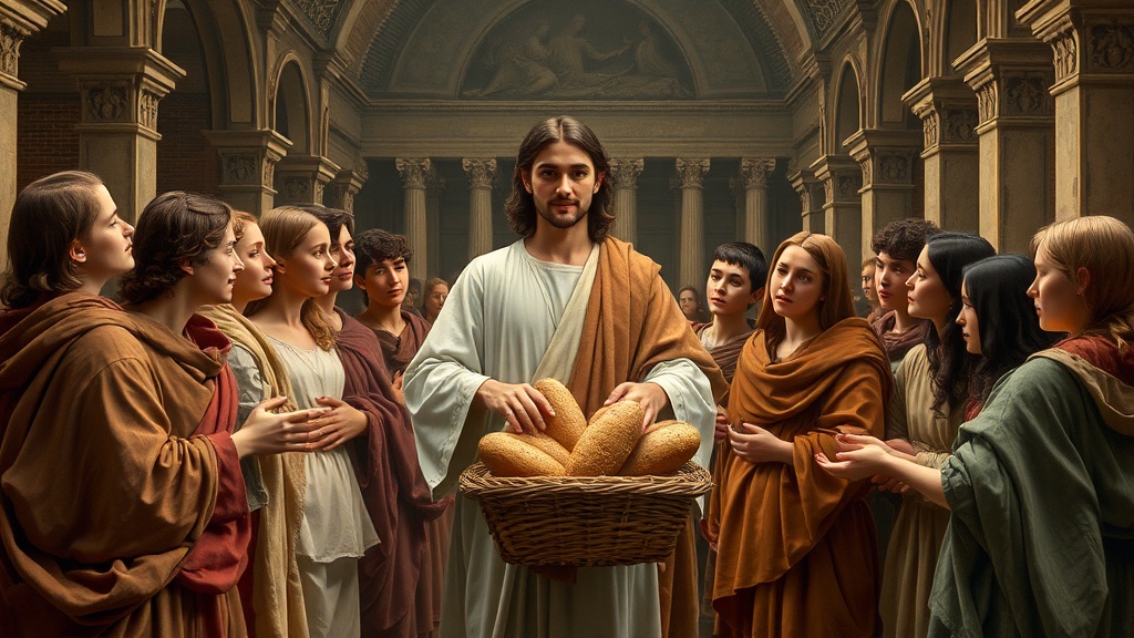 An allegorical moment of generosity