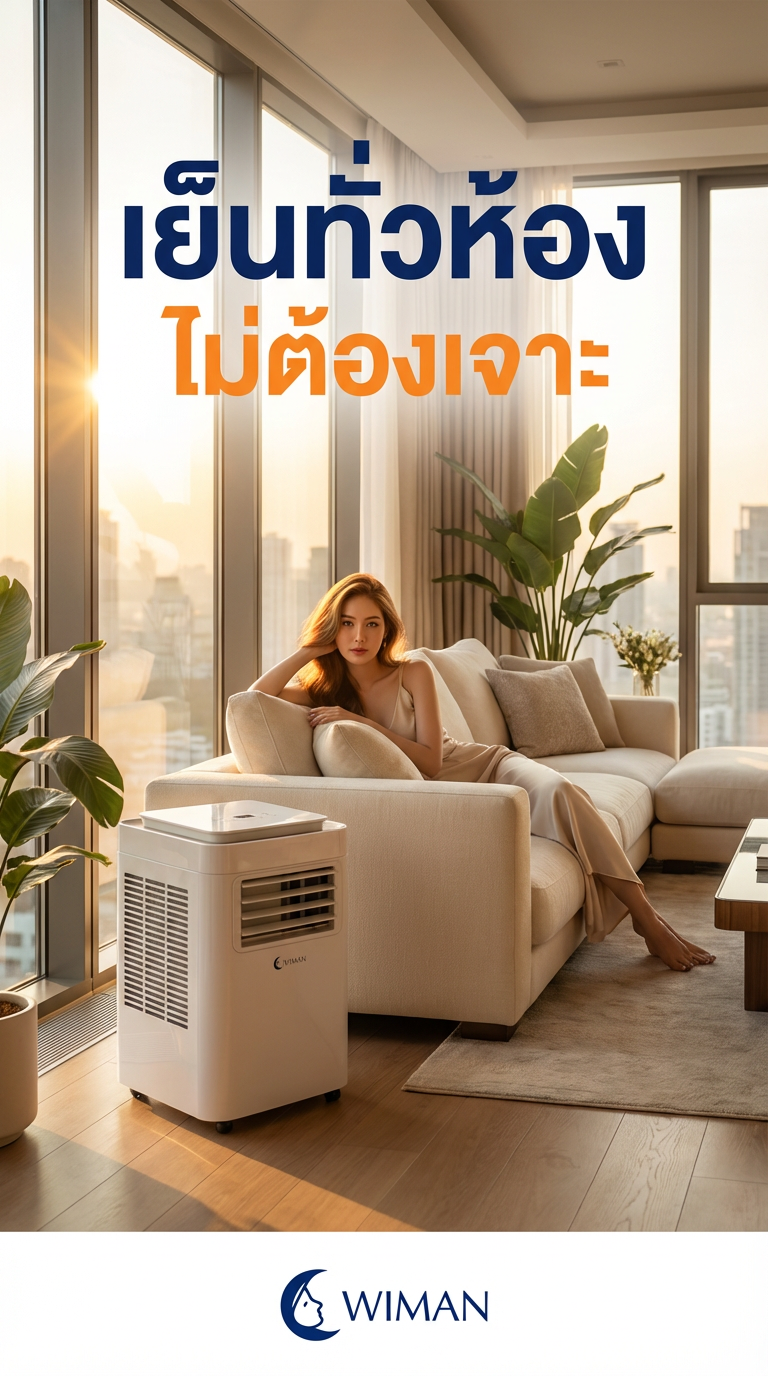 WIMAN AIR 9000 BTU แอร์เคลื่อนที่สำหรับคอนโด