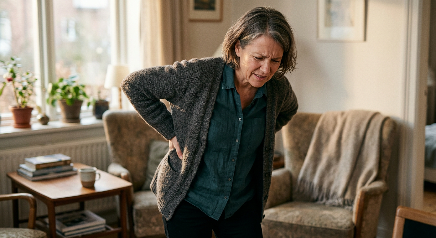 Person sinking into an unsupportive mattress