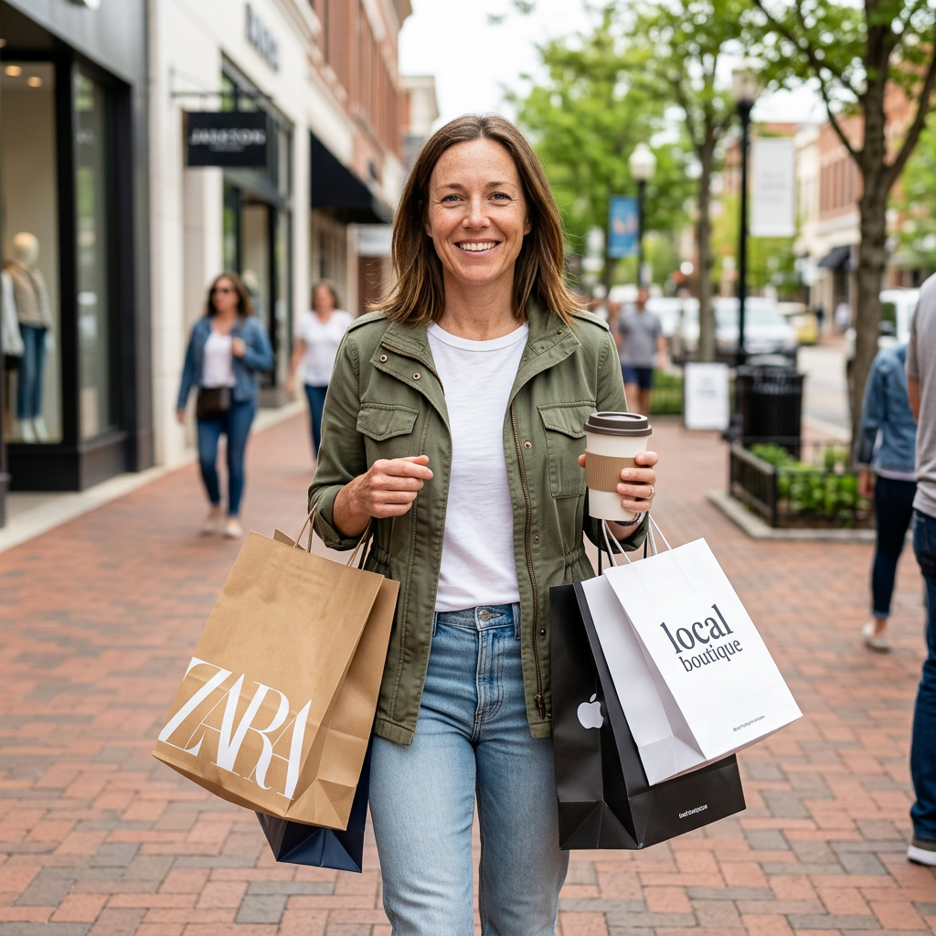 Stock image retail district scene