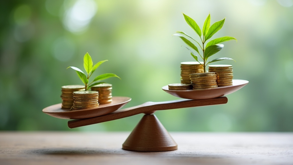 A balanced scale showing strategy adjustment between high yield income and steady long term capital growth