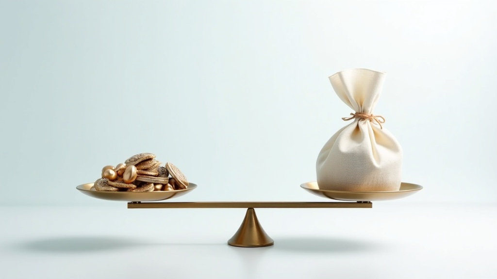 A balanced scale showing high yield on one side and safety/stability on the other, representing a well-managed ETF portfolio in 2026