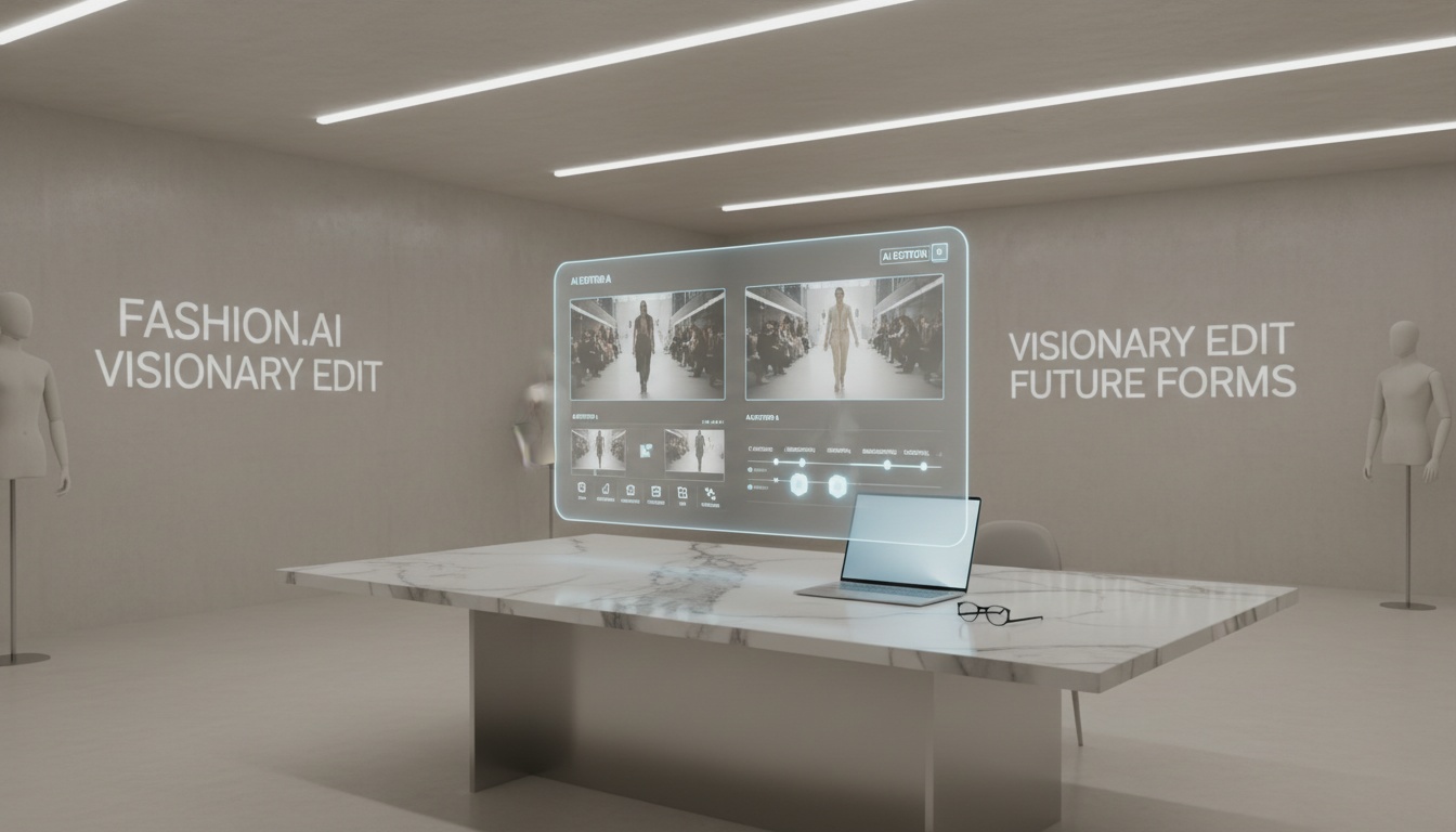 AI-generated lifestyle video showing fashion model in urban setting