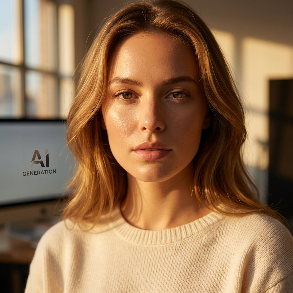 Stunning 4K photorealistic portrait generated by Nano Banana Pro