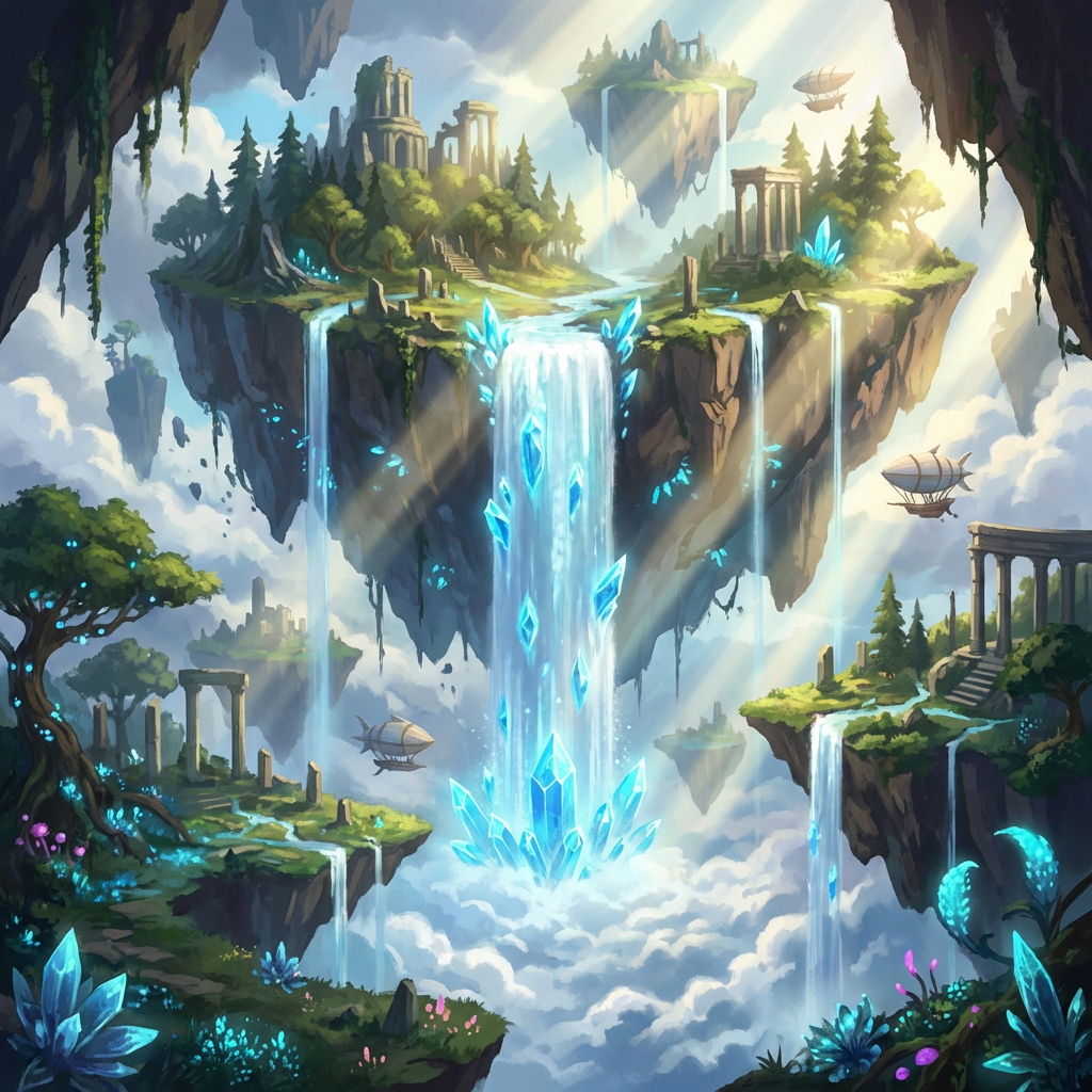 Fantasy digital art landscape created with Nano Banana Pro AI
