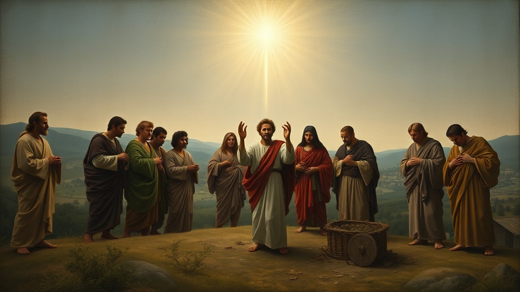 An allegorical protective scene