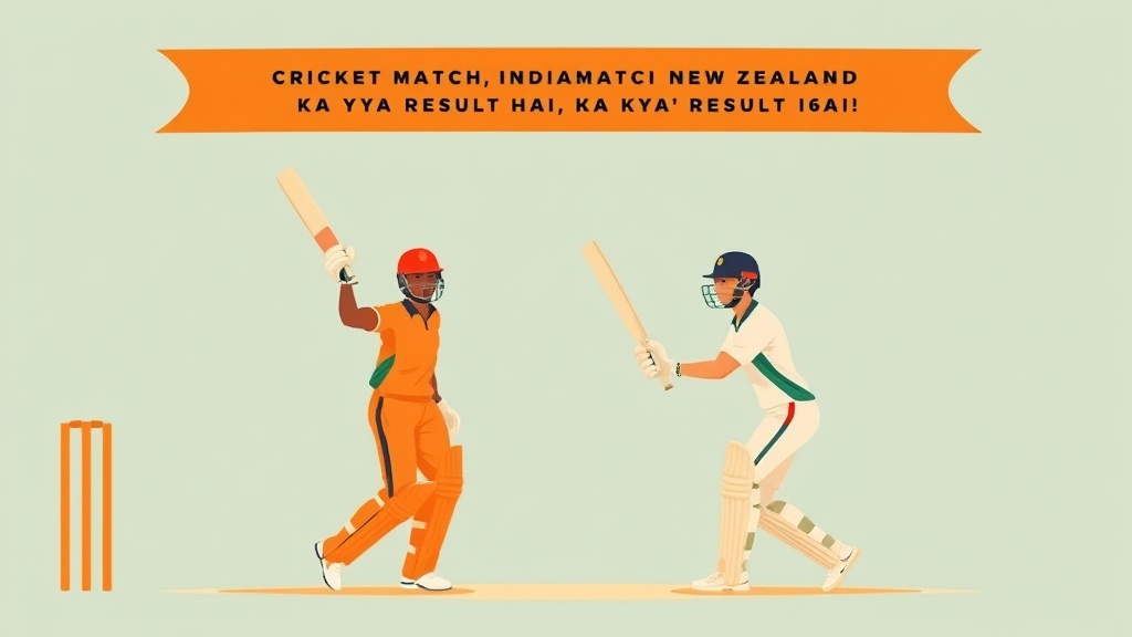 Cricket match India aur New Zealand ka kya result hai?