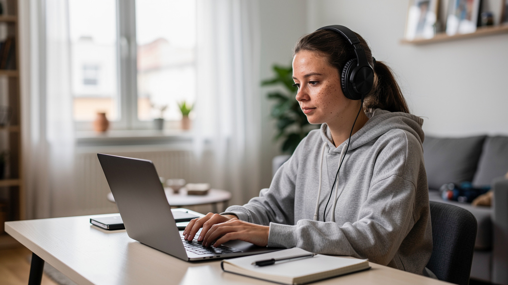 young freelancer working on laptop for i asked ai how to make money online — here are the best ideas