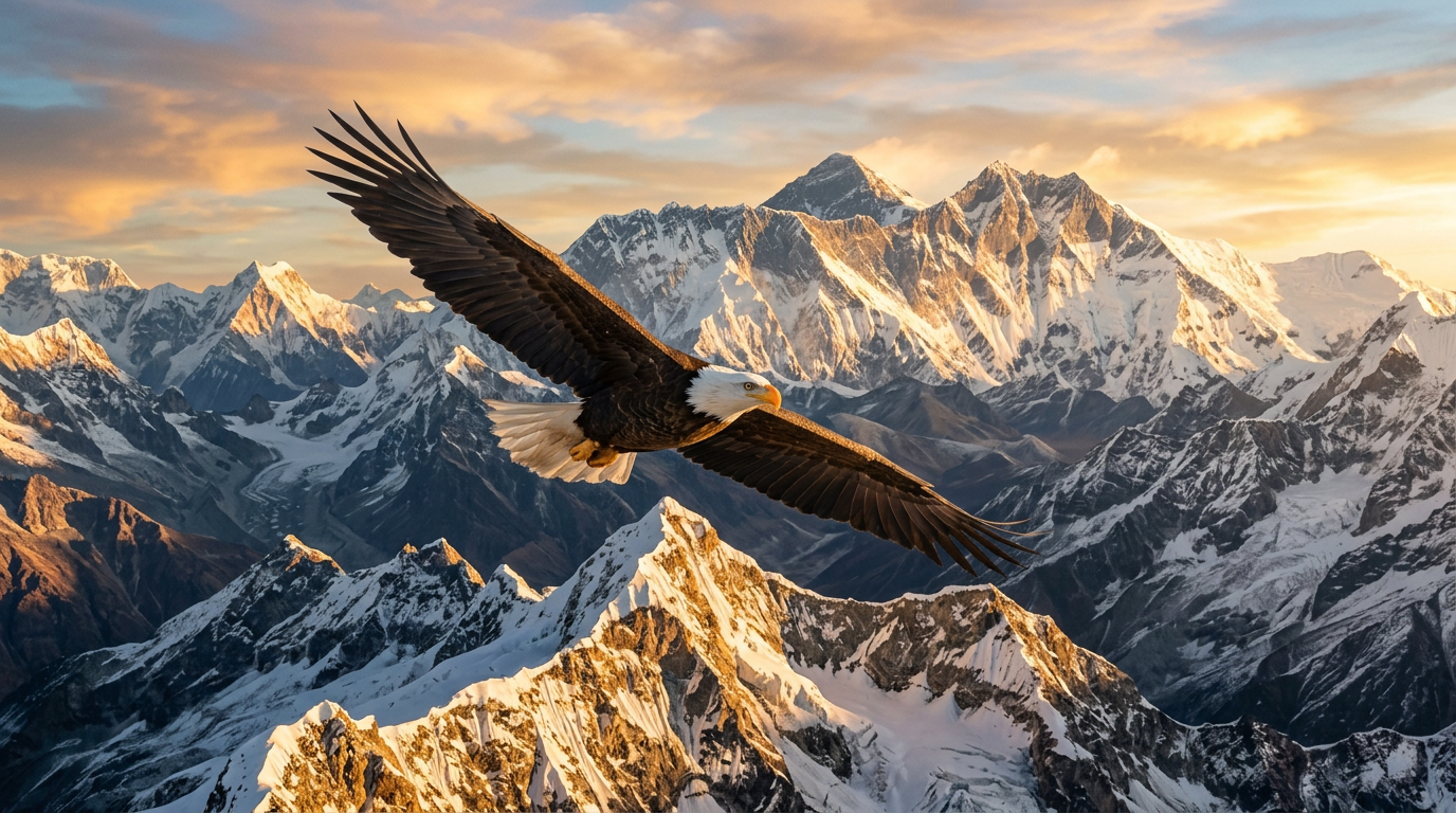 Breathtaking nature documentary eagle AI generated scene showcasing Banananano2 video quality