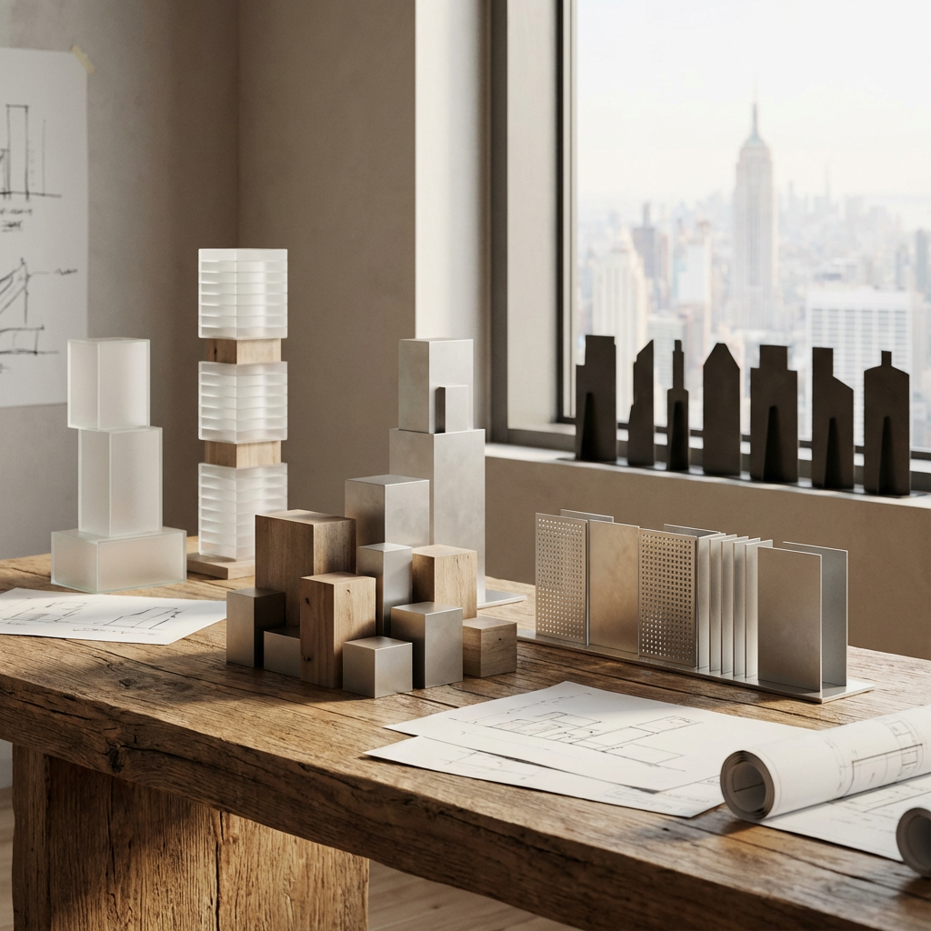 Architectural massing and form studies generated with AI