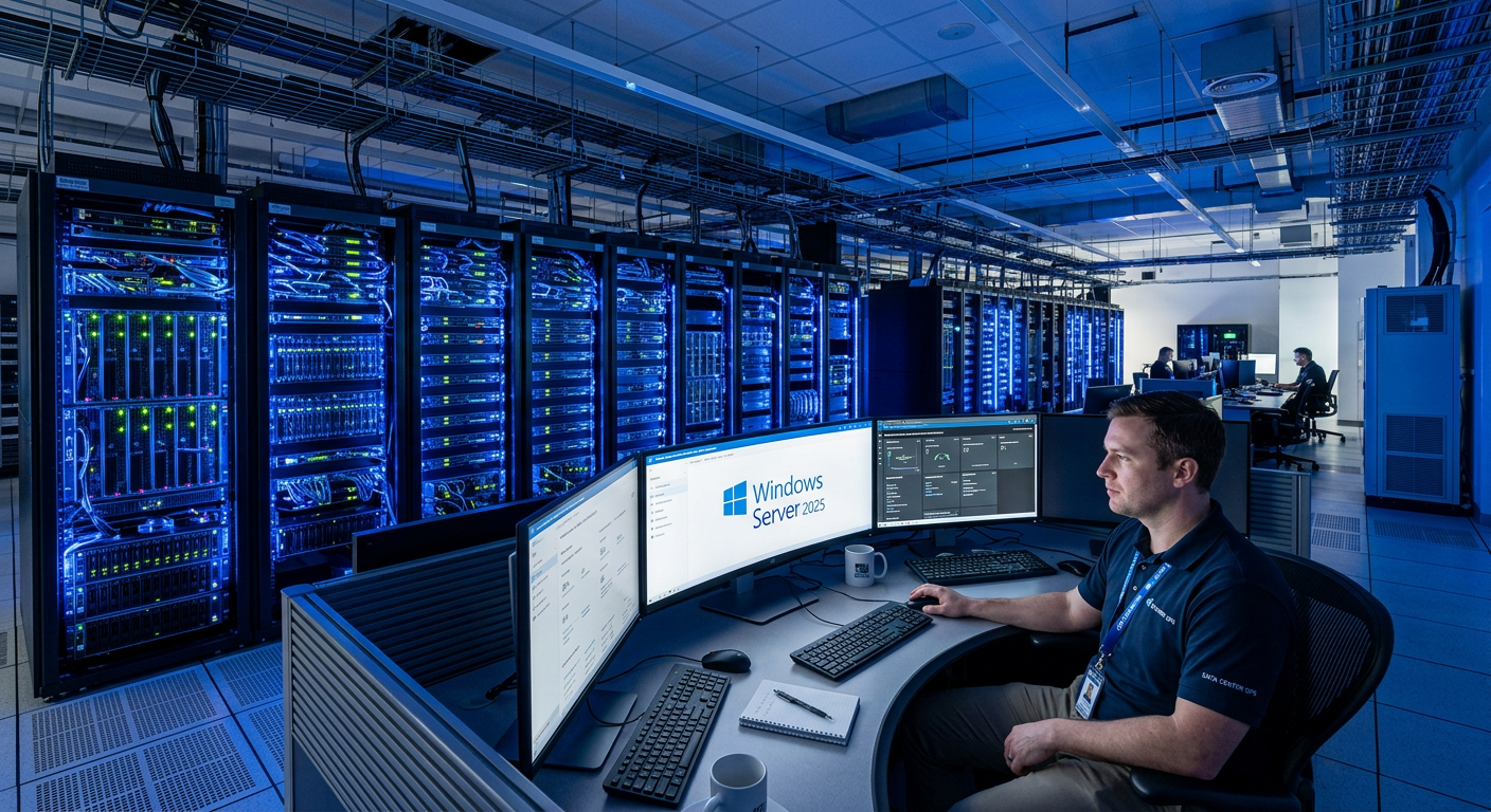 Windows Server 2025 — nowoczesne centrum danych z serwerami