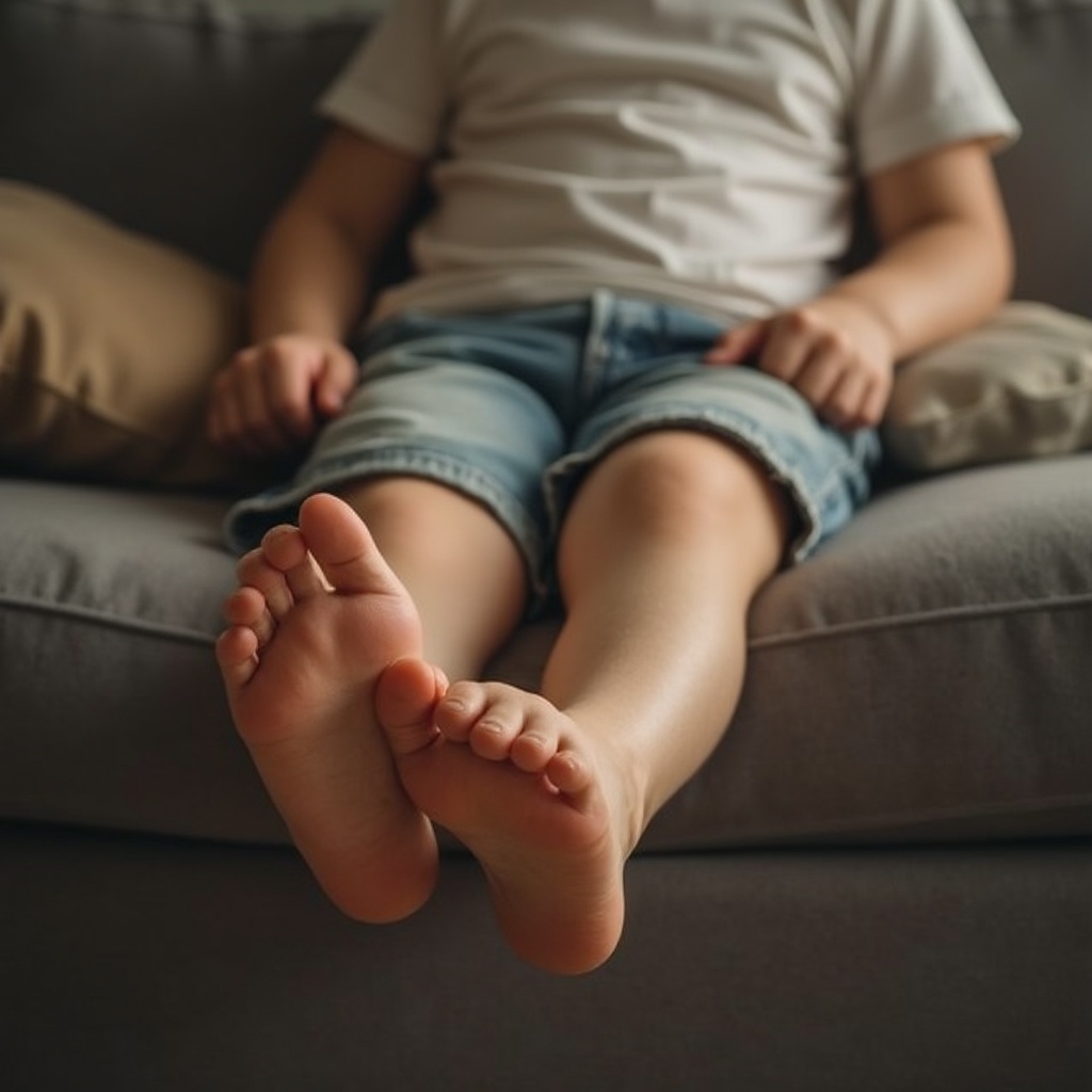 a-close-up-of-legs-and-feet-of-an-11-years-old-boy-ulnzr014l