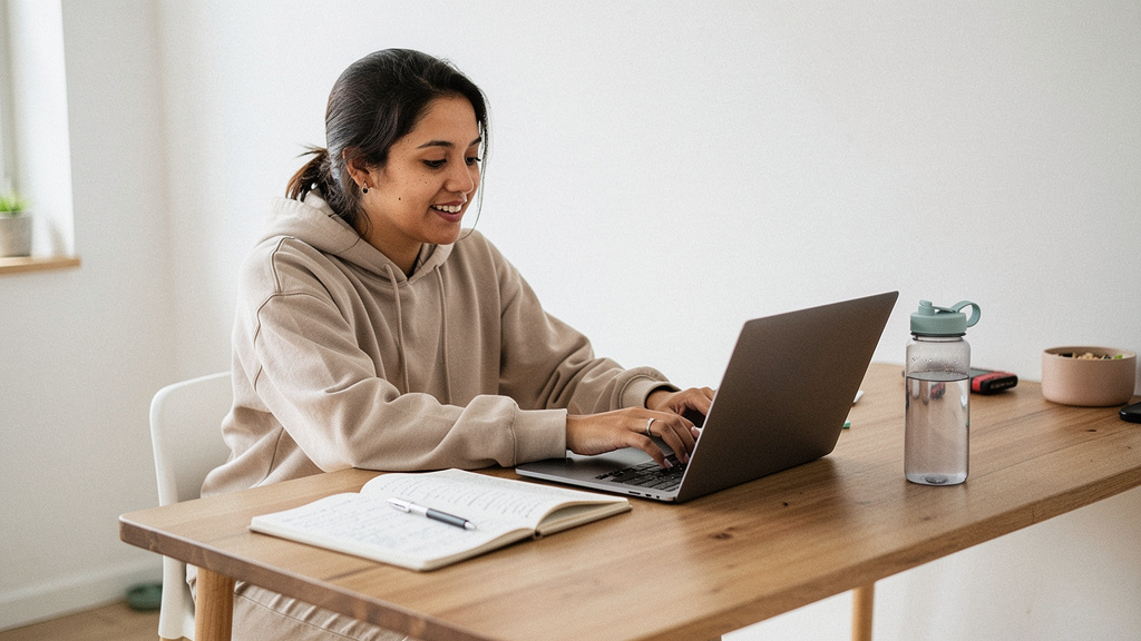 content creator at home office working on make money selling ai-generated images online