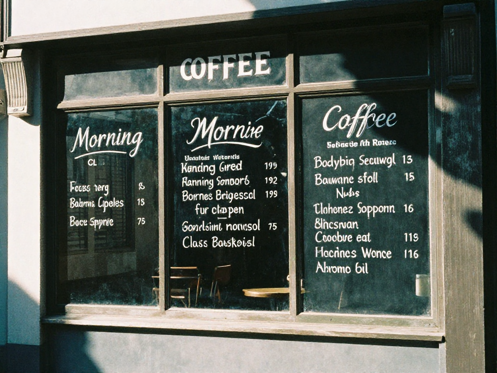 z-image-turbo — A vintage coffee shop storefront with hand-lettere