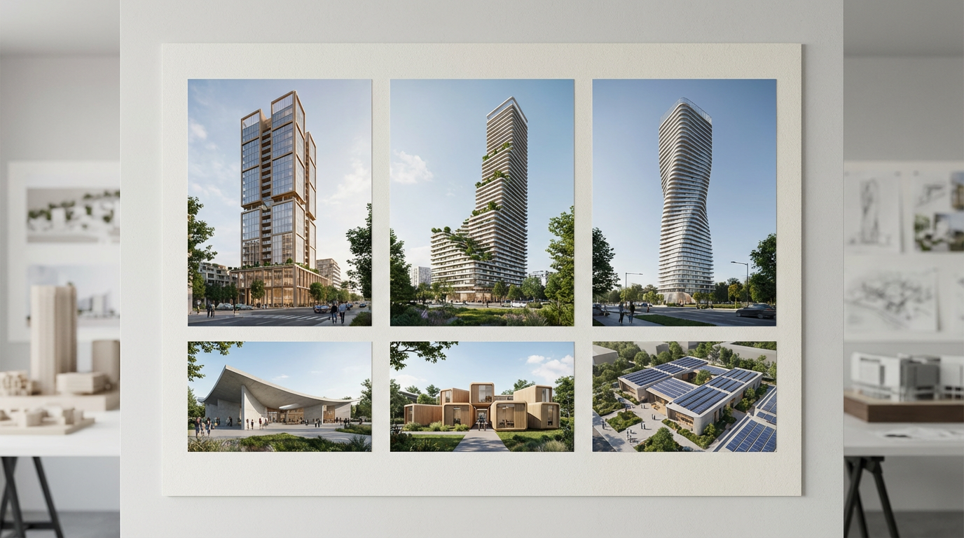 Architecture designs generated by AI from text prompts