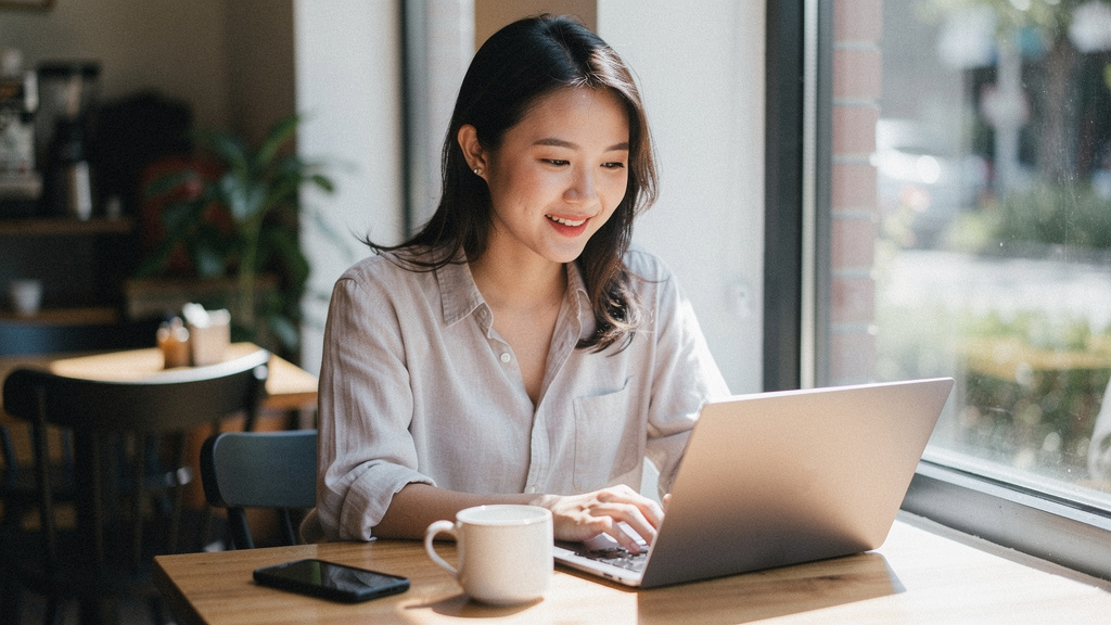 content creator at home office working on how to start an ai print-on-demand business