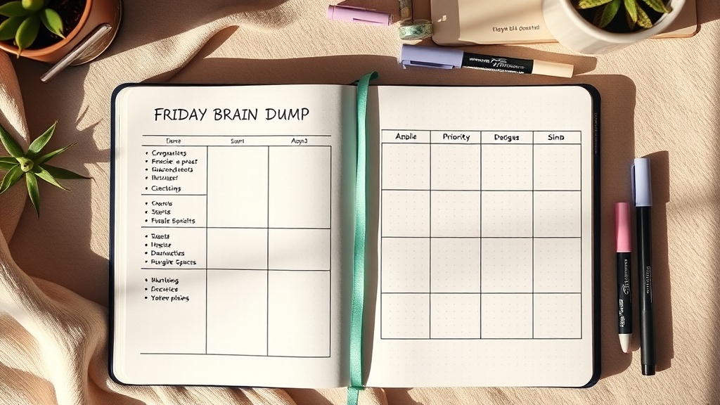 My 20-Minute Friday Night Brain Dump Spread (So Sunday Scaries Do Not Run My Weekend)