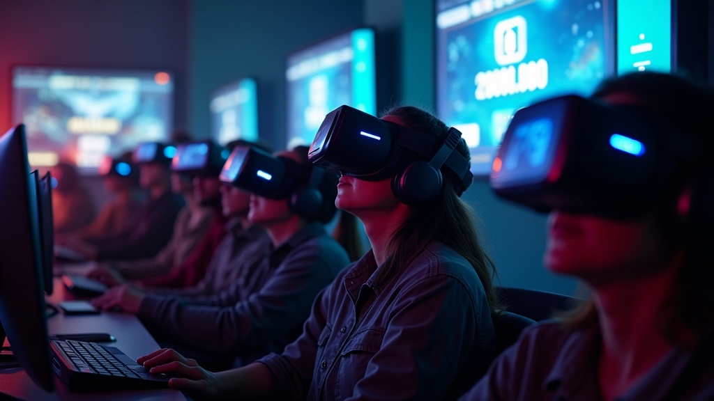Gráfico de rentabilidad y evolución del mercado en la industria de la realidad virtual