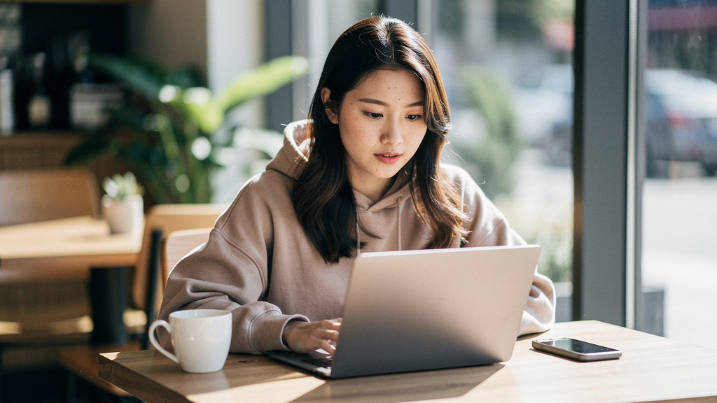 content creator at home office working on how to turn ai into a $500/month side hustle