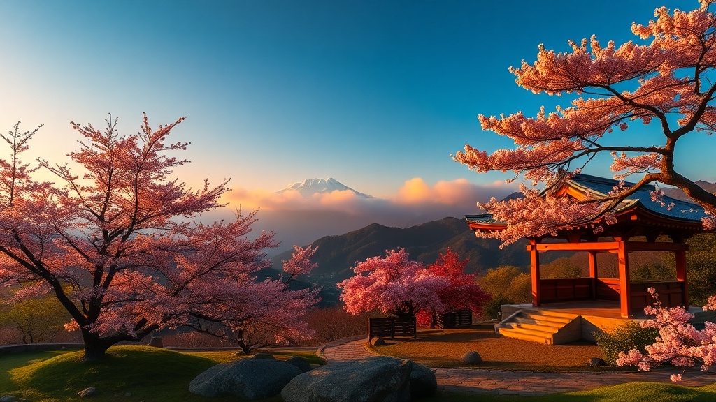 Japanese Zen Garden Desktop Wallpaper AI Generated