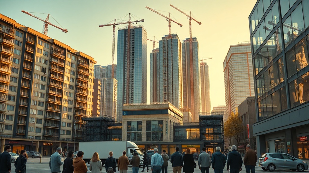 Modern redevelopment scene