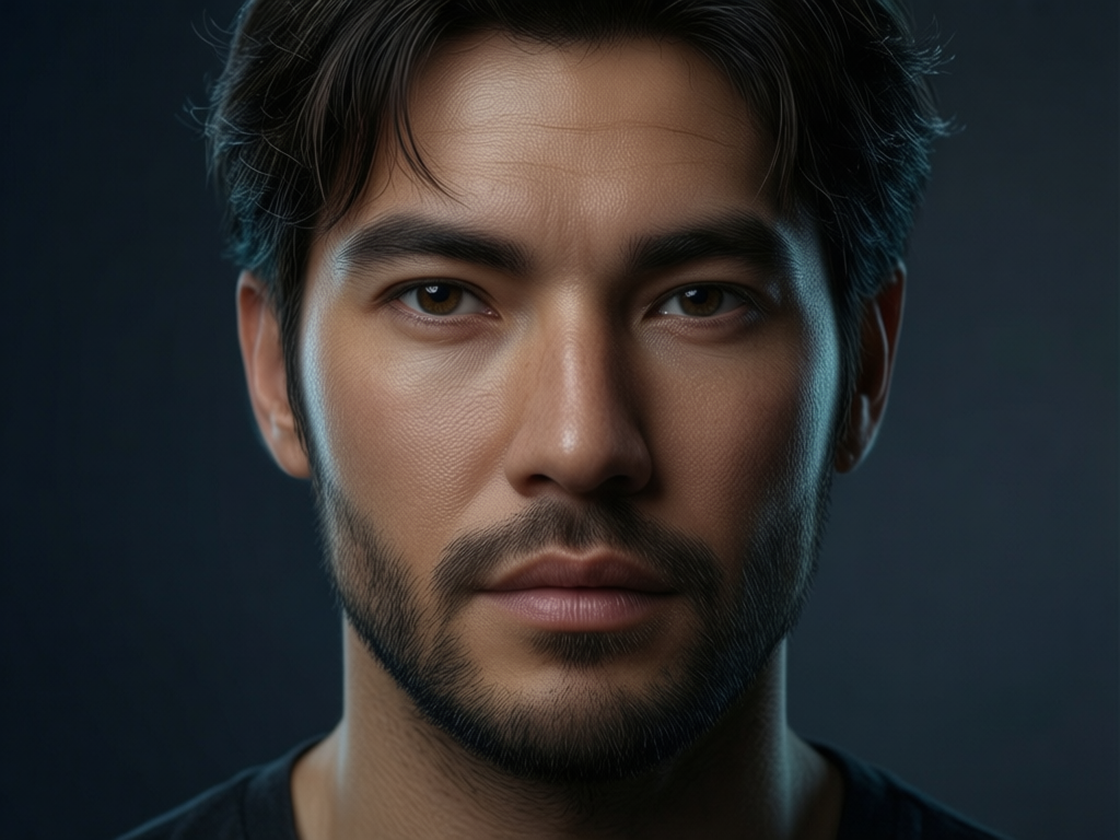 Photoreal designer portrait created with Qwen Image 2512