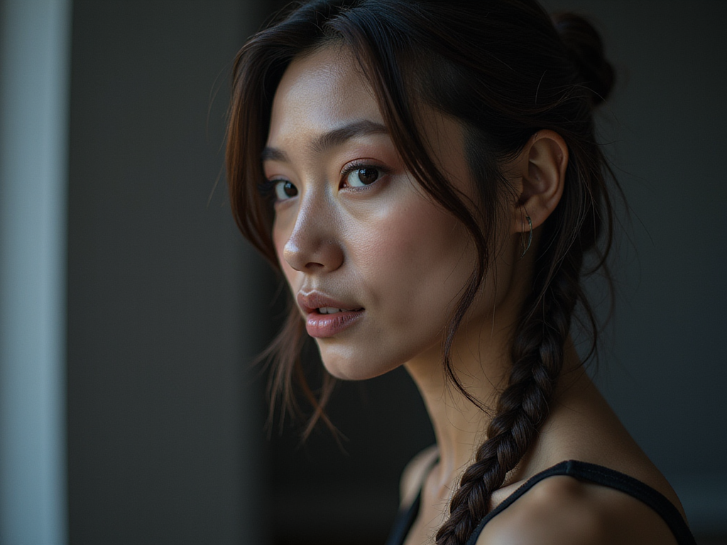 Photoreal artist portrait created with Juggernaut Pro Flux