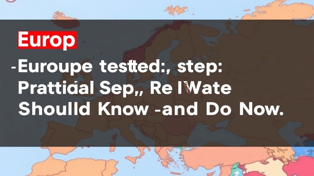 Travel restrictions update Europe