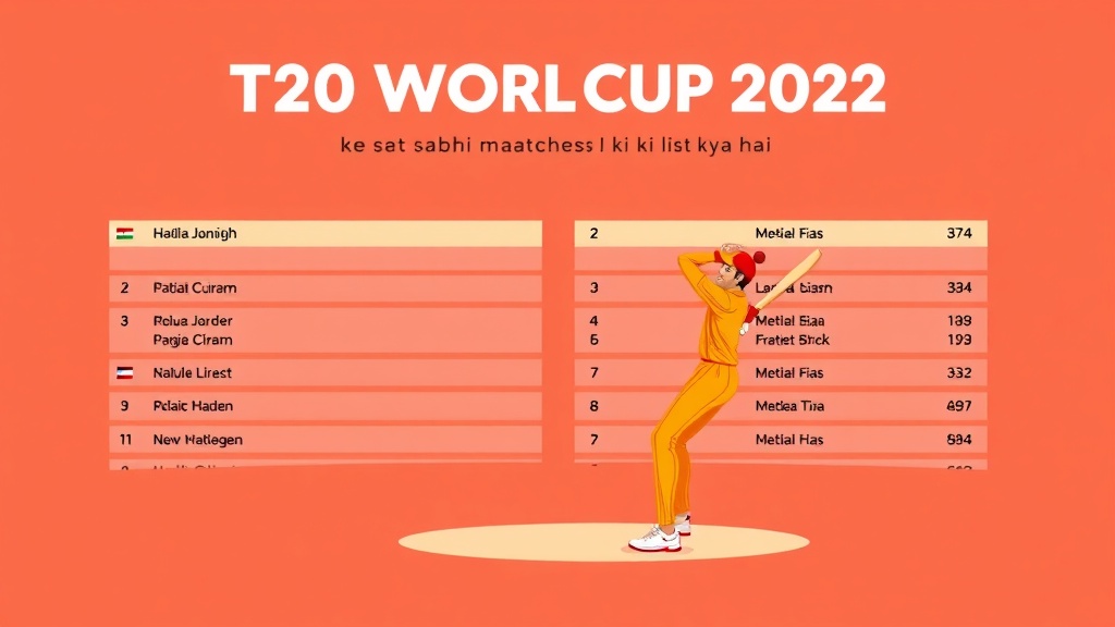 T20 World Cup 2022 ke sabhi matches ki list kya hai?