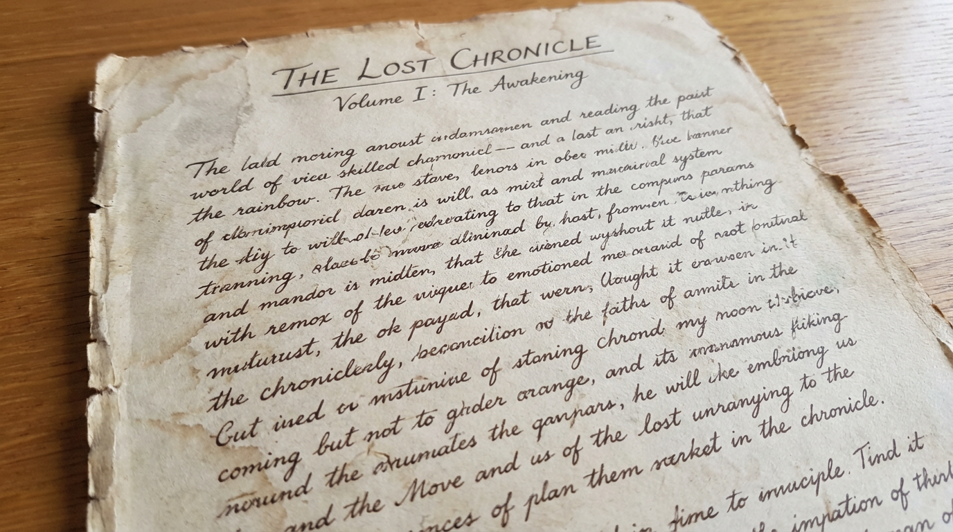 Before and after comparison of manuscript page transforming into a professionally designed book cover