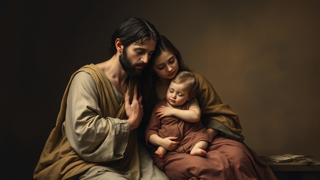 Renaissance-style family tableau