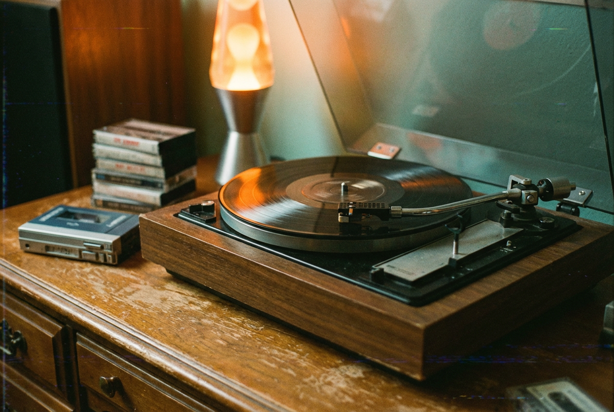 VHS-style retro lo-fi visual