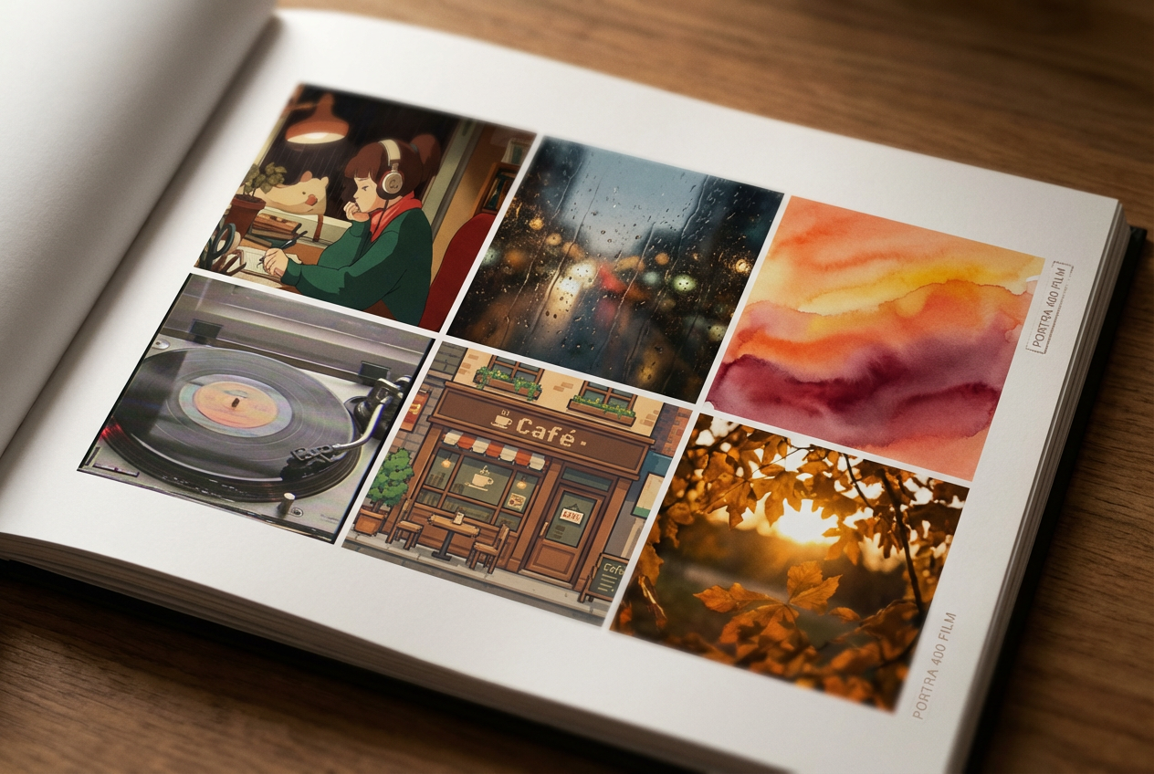 Collection of lo-fi visual styles in a grid