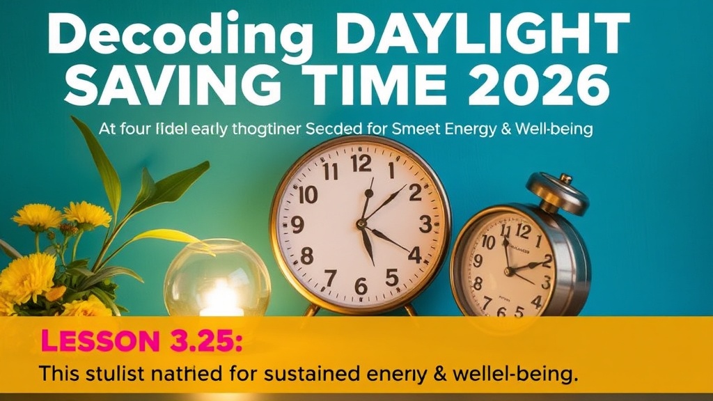 Decoding Daylight Saving Time 2026: Your Guide to a Smooth Transition
