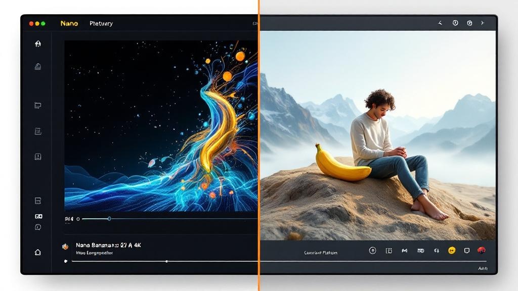 Side-by-side platform comparison between Nano Banana 2 and Viggle AI