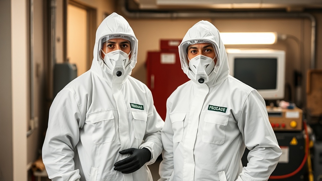 Professional biohazard cleanup team