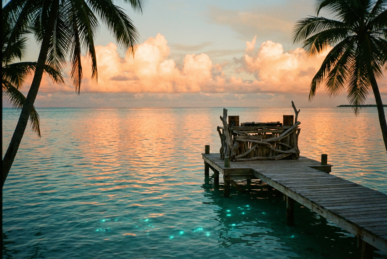 AI music video template showing deep house and melodic house aesthetics