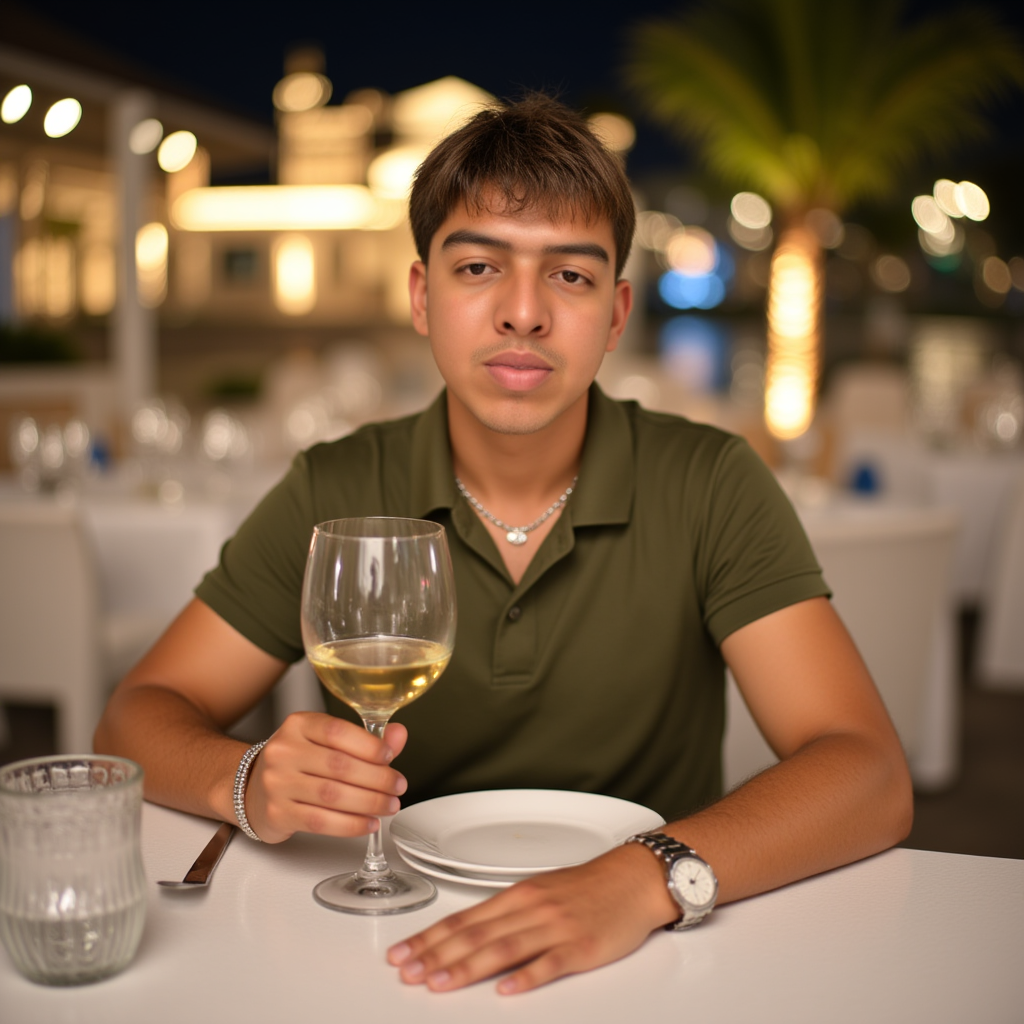 man-at-luxury-outdoor-restaurant-at-night-holding-5nrp0pes3t