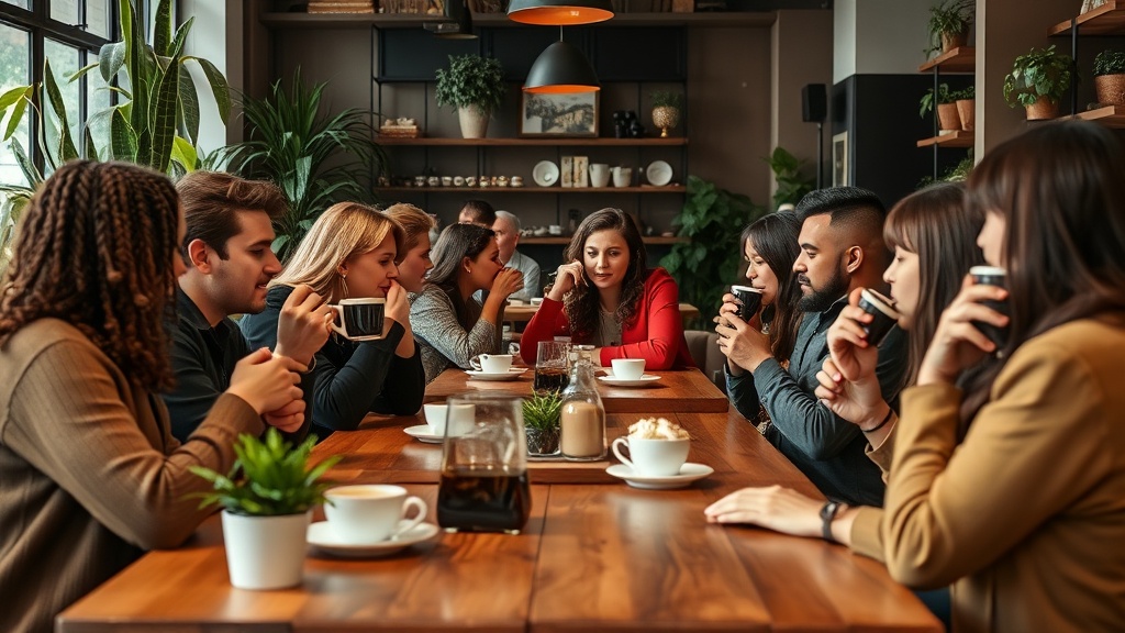 Événement communautaire de dégustation de café
