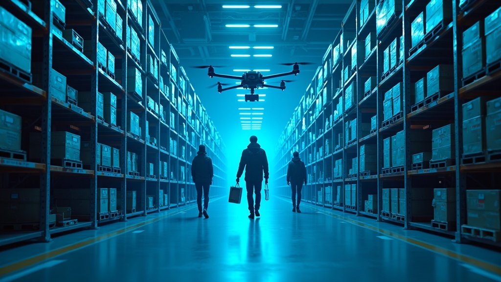 Robot de Amazon Rivr para robótica logística en un centro de distribución