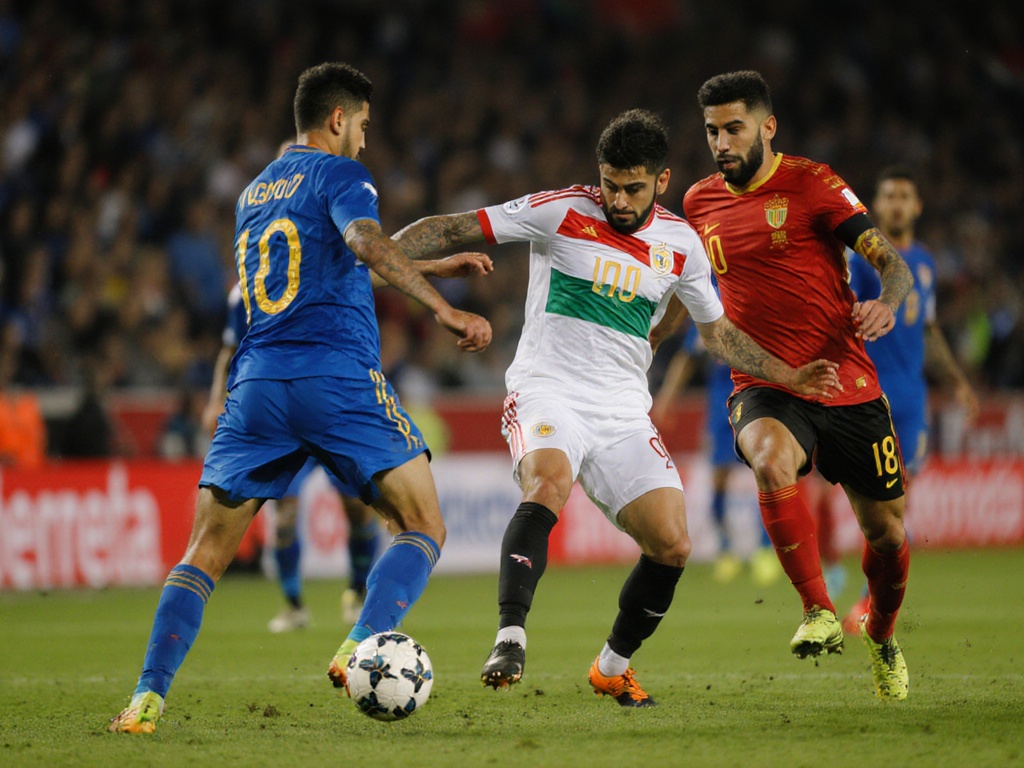 iran-and-egypt-soccer-national-teams-playing-in-kz2wvzbomj