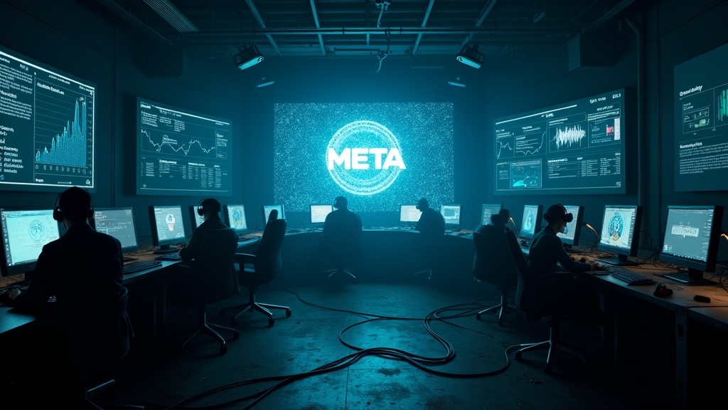 Gafas de realidad virtual mostrando el entorno de Meta Quest