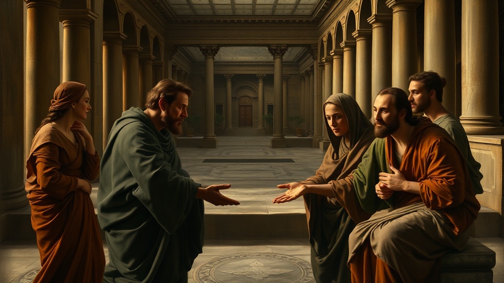 A contemplative scene of anonymous charity