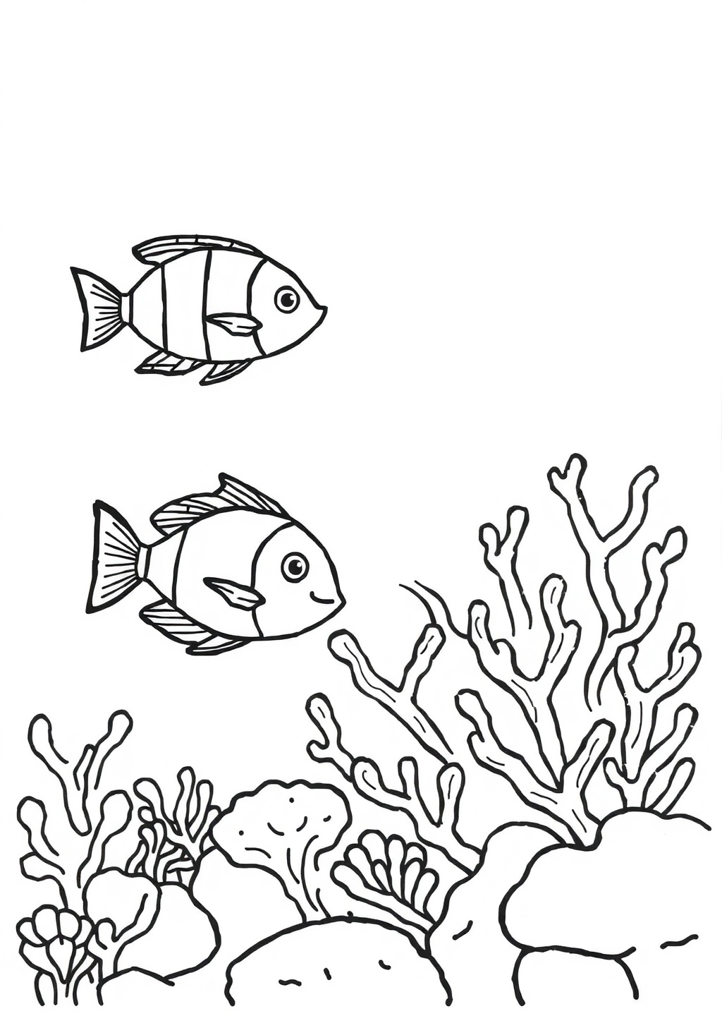 Ausmalbild: Korallenriff